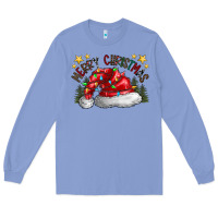 Colony Blue merry Christmas santa Long Sleeve Tee - CowhideDigitalArt