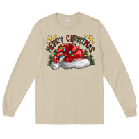 Mushroom merry Christmas santa Long Sleeve Tee - CowhideDigitalArt