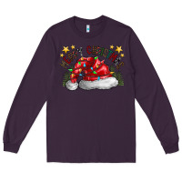 Plum merry Christmas santa Long Sleeve Tee - CowhideDigitalArt