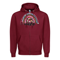 Burgundy western nurse rainbow Zipper Hoodie - RanaPortraitStore