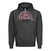 Charcoal Heather western nurse rainbow Zipper Hoodie - RanaPortraitStore