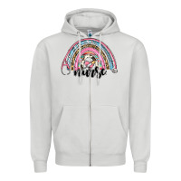 Dove Grey western nurse rainbow Zipper Hoodie - RanaPortraitStore
