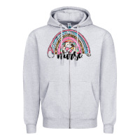 Heather Grey western nurse rainbow Zipper Hoodie - RanaPortraitStore