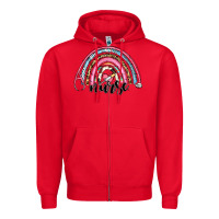 Red western nurse rainbow Zipper Hoodie - RanaPortraitStore