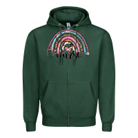 Sports Green western nurse rainbow Zipper Hoodie - RanaPortraitStore
