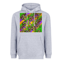 Heather Grey mardi gras carnival fleur de lis Heavyweight Hoodie - Jasminsmagicworld