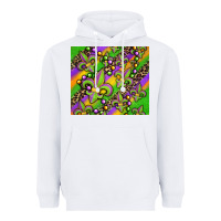 White mardi gras carnival fleur de lis Heavyweight Hoodie - Jasminsmagicworld
