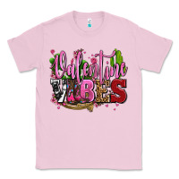 Bubblegum Pink valentine vibes with cowgirl boots olivia Classic Tee - OliviaCreatesArt