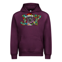 Mauve Wine christmas joy pitbull Urban Hoodie - RanaPortraitStore