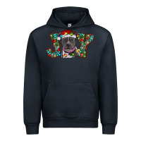 Navy christmas joy pitbull Urban Hoodie - RanaPortraitStore