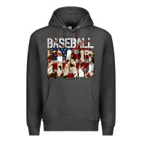 Charcoal Heather baseball dad Premium Hoodie - Jasminsmagicworld