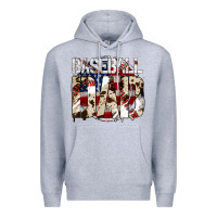 Heather Grey baseball dad Premium Hoodie - Jasminsmagicworld