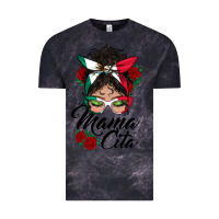 Cloud Black mexican mamacita messy bun Vintage Tee - BundleAndBundleShop