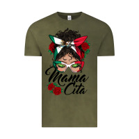 Vintage Olive mexican mamacita messy bun Vintage Tee - BundleAndBundleShop