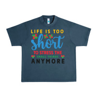 Midnight Navy life is too to stress the small things anymo Urban Heavy Tee - CowhideDigitalArt