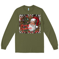 Army Green merry Christmas Long Sleeve Tee - CowhideDigitalArt