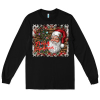 Black merry Christmas Long Sleeve Tee - CowhideDigitalArt