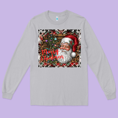 Merry Christmas Long Sleeve Tee Designed By Cowhidedigitalart