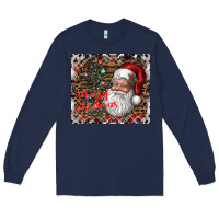Navy merry Christmas Long Sleeve Tee - CowhideDigitalArt