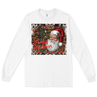 White merry Christmas Long Sleeve Tee - CowhideDigitalArt