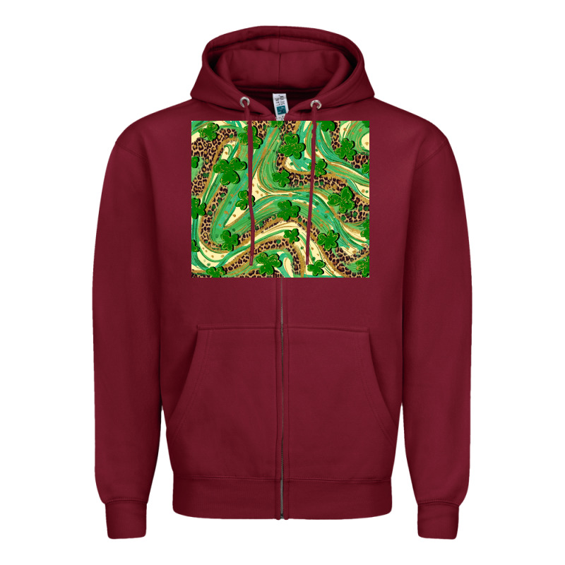 Shamrock Leopard Zipper Hoodie by RanaPortraitStore | Teevron