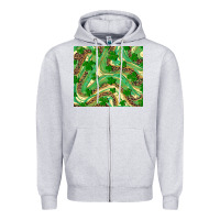 Heather Grey shamrock leopard Zipper Hoodie - RanaPortraitStore