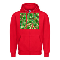 Red shamrock leopard Zipper Hoodie - RanaPortraitStore