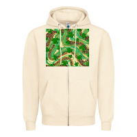Sandshell shamrock leopard Zipper Hoodie - RanaPortraitStore