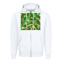 White shamrock leopard Zipper Hoodie - RanaPortraitStore
