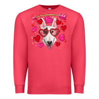 Cardinal Valentine's day  bull terrier Premium Sweatshirt - RanaPortraitStore