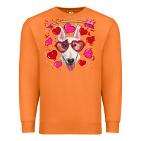 Carrot Valentine's day  bull terrier Premium Sweatshirt - RanaPortraitStore
