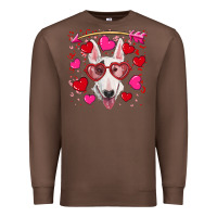 Chestnut Valentine's day  bull terrier Premium Sweatshirt - RanaPortraitStore