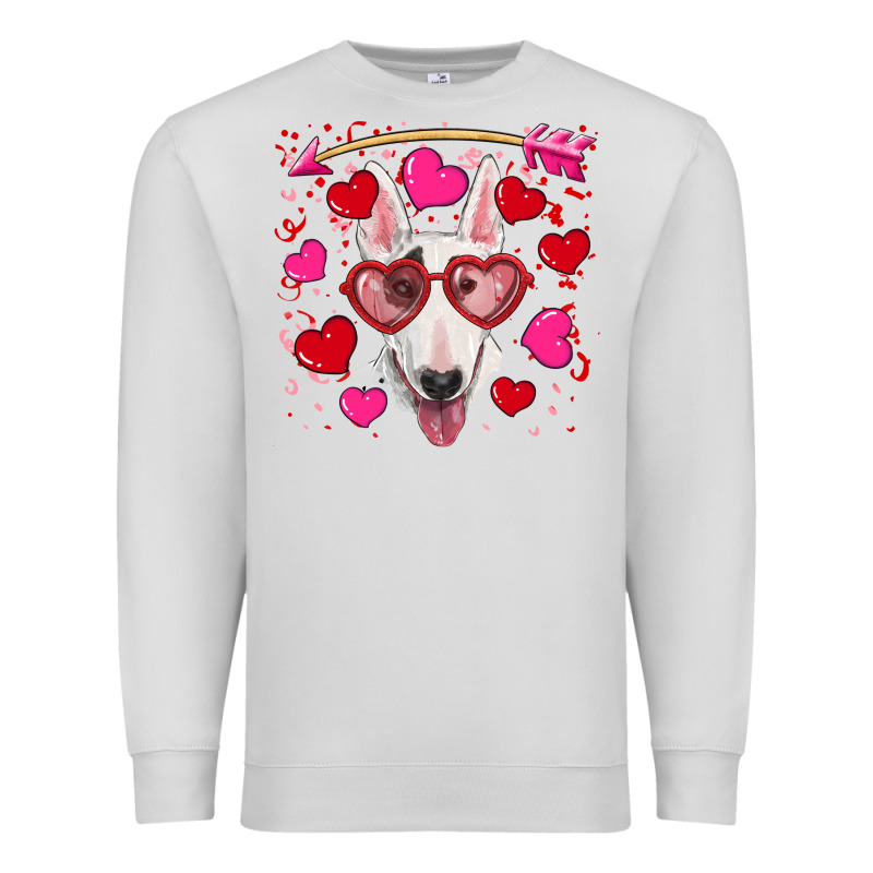 Valentine's Day  Bull Terrier Premium Sweatshirt by RanaPortraitStore | Teevron