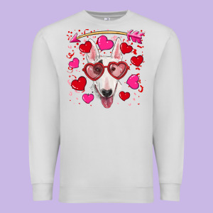 Valentine's Day  Bull Terrier Premium Sweatshirt Designed By Ranaportraitstore