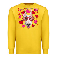 Lemon Valentine's day  bull terrier Premium Sweatshirt - RanaPortraitStore