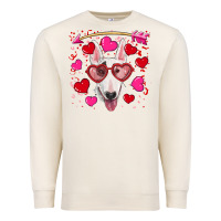 Sandshell Valentine's day  bull terrier Premium Sweatshirt - RanaPortraitStore