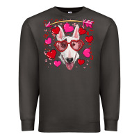 Smoke Valentine's day  bull terrier Premium Sweatshirt - RanaPortraitStore