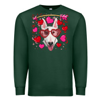 Sports Green Valentine's day  bull terrier Premium Sweatshirt - RanaPortraitStore