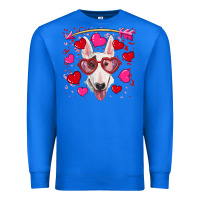 True Royal Valentine's day  bull terrier Premium Sweatshirt - RanaPortraitStore
