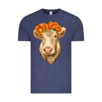 Vintage Denim Charolais Cow Vintage Tee - RanaPortraitStore