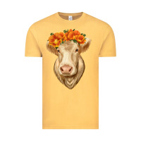 Vintage Mustard Charolais Cow Vintage Tee - RanaPortraitStore