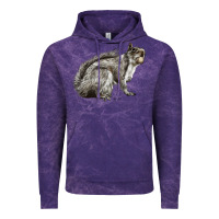 Cloud Purple Gray Squirrel Vintage Hoodie - LillyAllenDesigns
