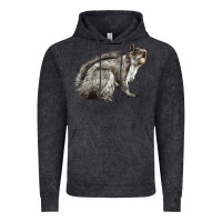 Vintage Black Gray Squirrel Vintage Hoodie - LillyAllenDesigns