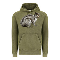 Vintage Olive Gray Squirrel Vintage Hoodie - LillyAllenDesigns