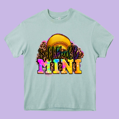 Softball Mini Heavy Core Tee Designed By Oliviacreatesart