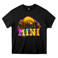 Black softball mini Heavy Core Tee - OliviaCreatesArt