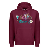 Burgundy easter blessing with  cross Premium Hoodie - Artiststas
