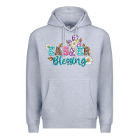 Heather Grey easter blessing with  cross Premium Hoodie - Artiststas