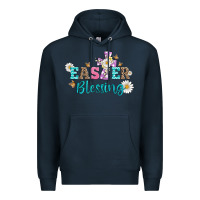 Navy easter blessing with  cross Premium Hoodie - Artiststas