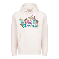 Pale Pink easter blessing with  cross Premium Hoodie - Artiststas